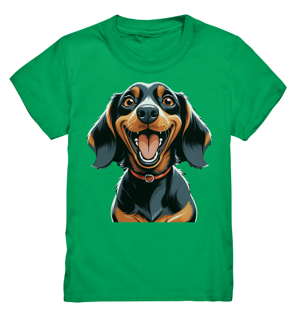 Happy Dackel Cartoon - Kids Premium Shirt