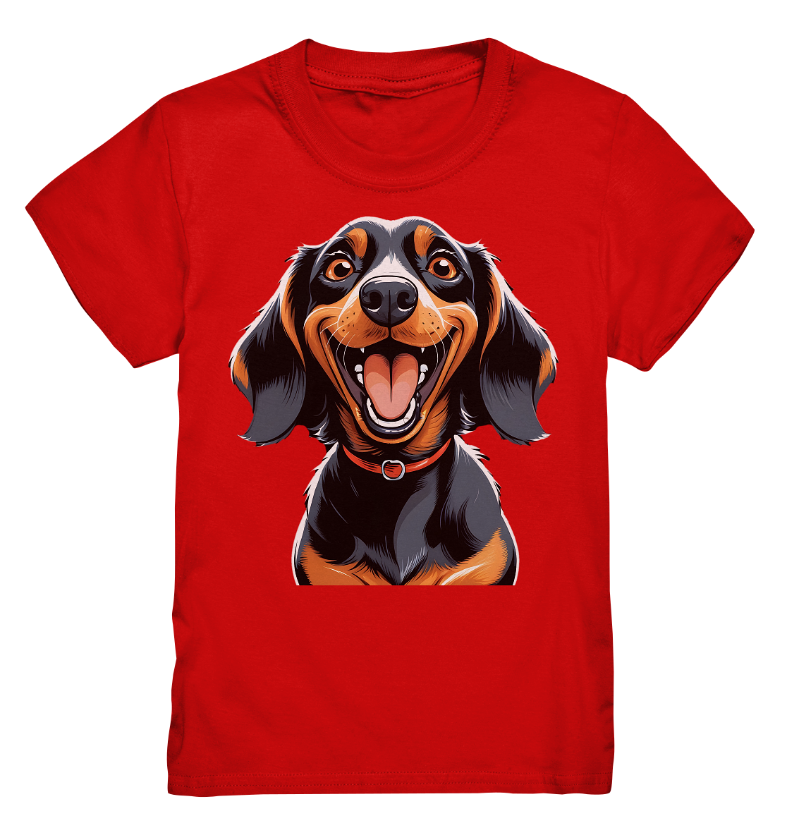 Happy Dackel Cartoon - Kids Premium Shirt
