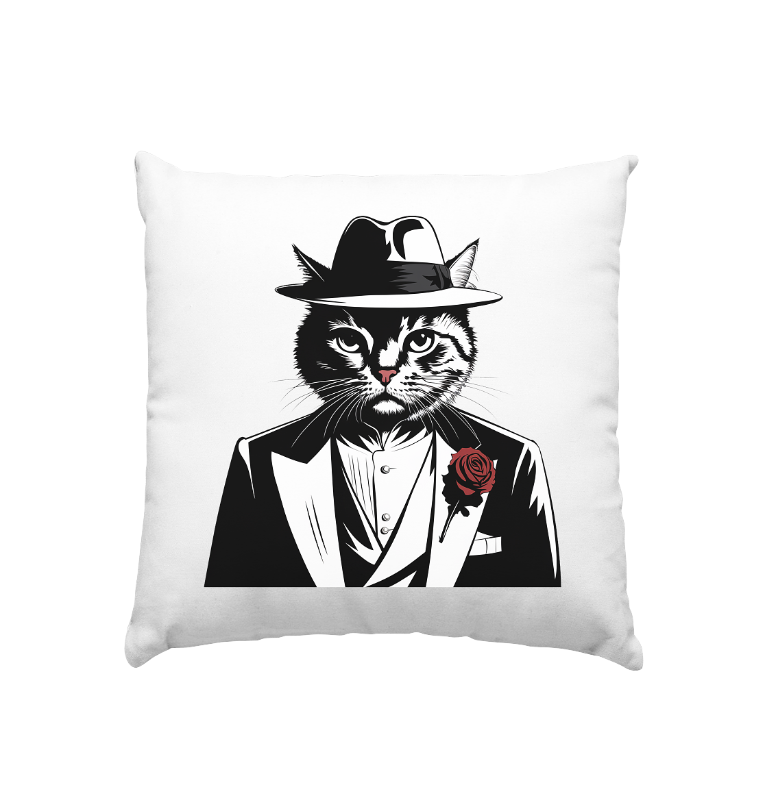 Catfather Katze Mafia - personalisierbar - Kissen 40x40cm