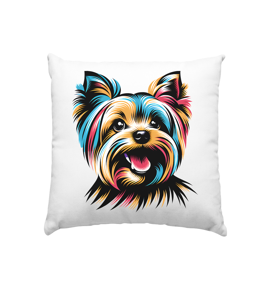 Yorkshire Terrier Pop Art - personalisierbar - Kissen 40x40cm