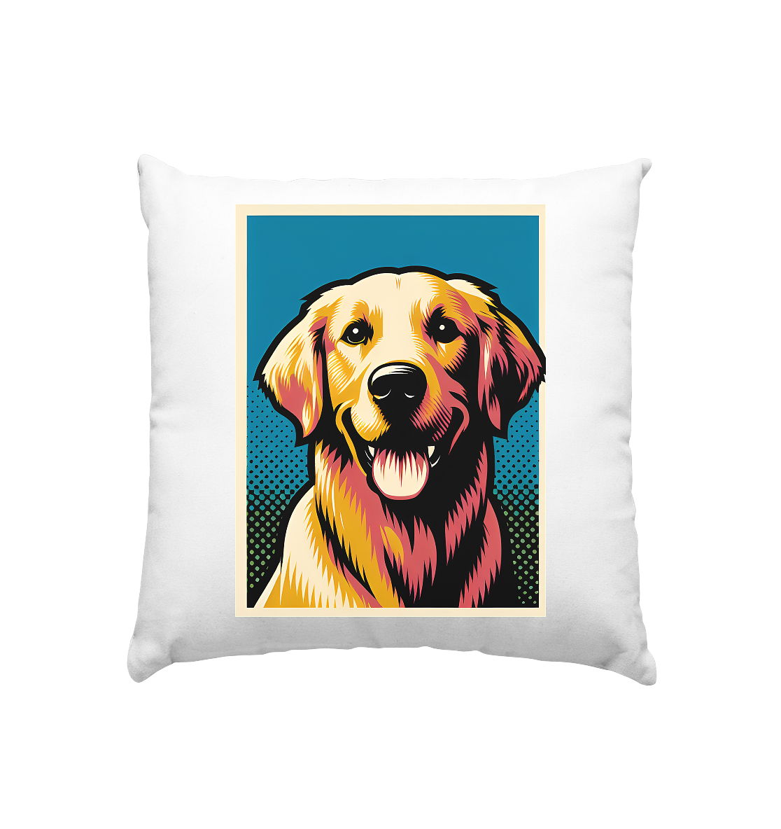 Golden Retriever Pop Art - personalisierbar - Kissen 40x40cm