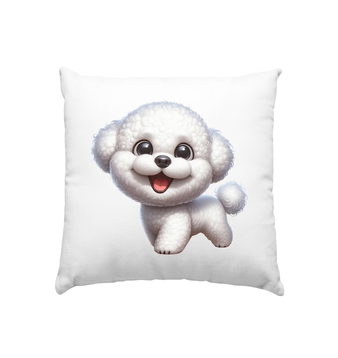 Bichon Frisé Cartoon personalisierbar - Kissen 40x40cm