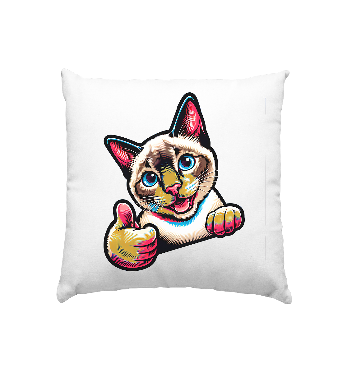 Siamkatze Pop Art - personalisierbar - Kissen 40x40cm