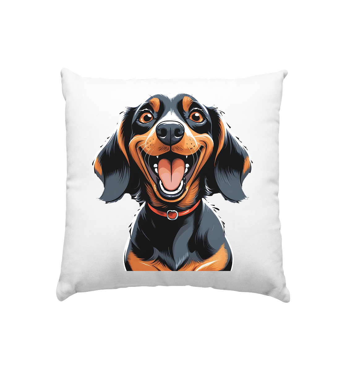 Happy Dackel Cartoon - Kissen 40x40cm