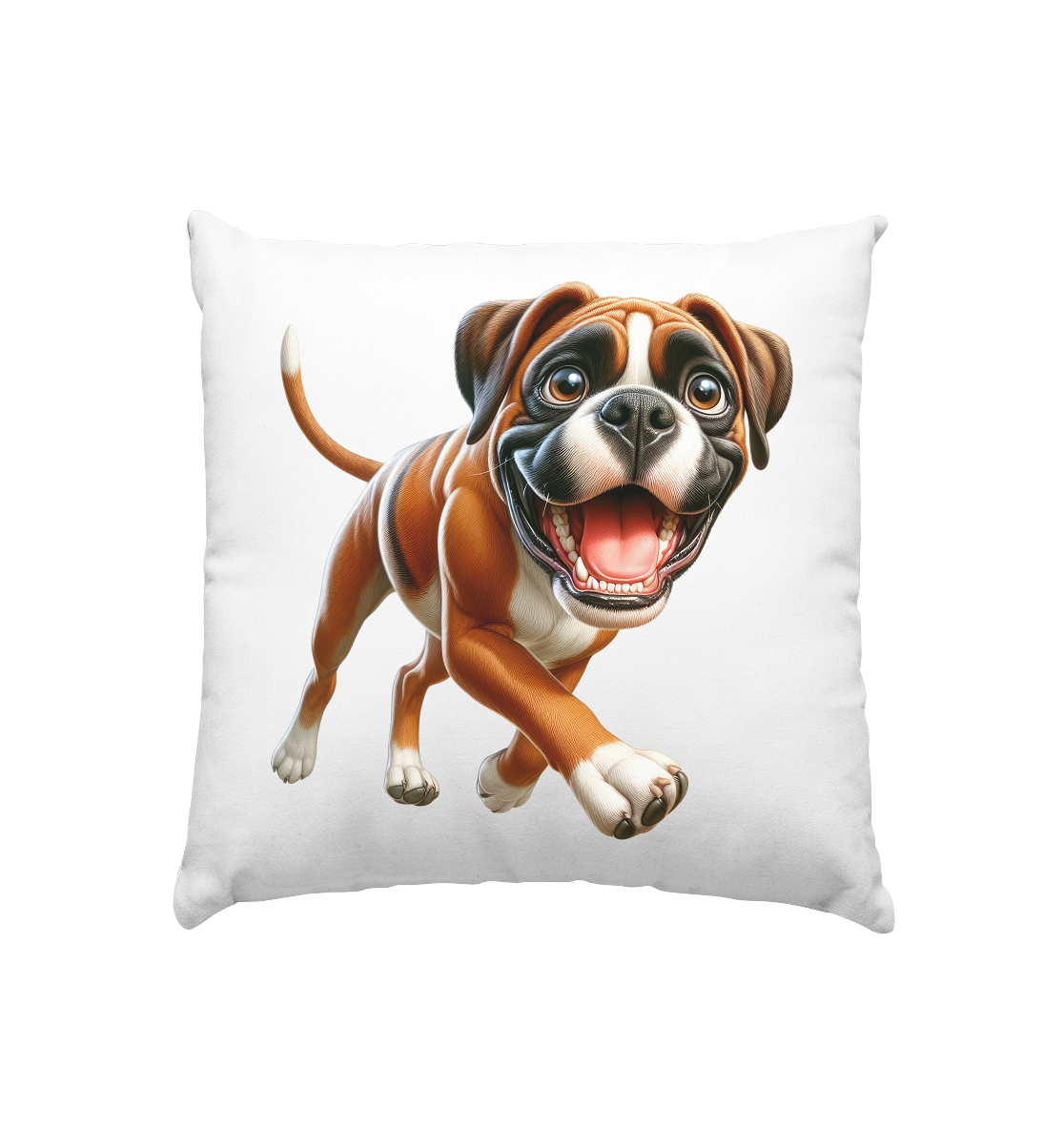 Boxer Cartoon Hund personalisierbar - Kissen 40x40cm