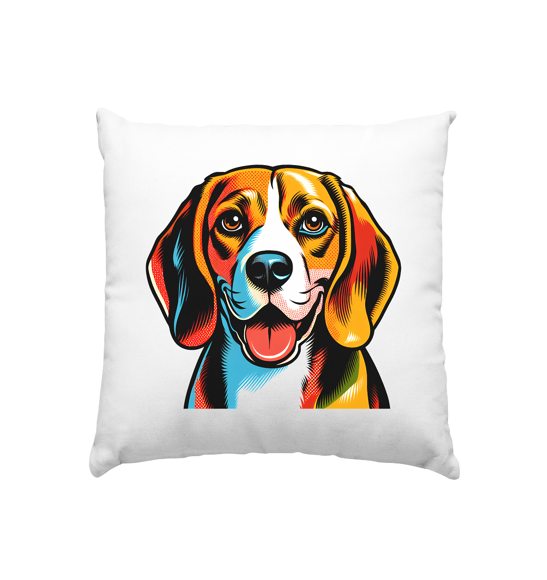 Beagle Pop Art - Personalisierbar - Kissen 40x40cm