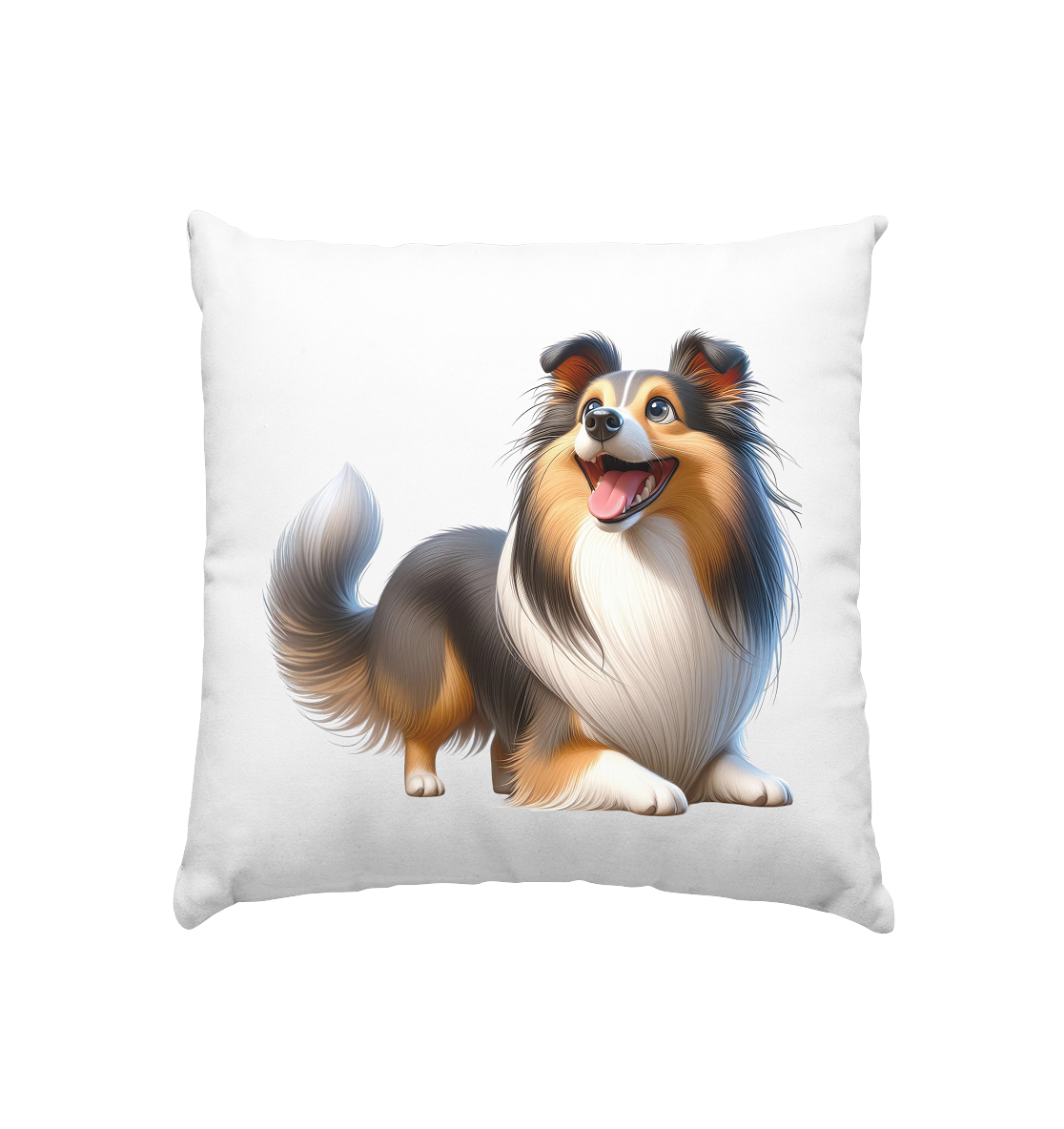 Shetland Sheepdog cartoon personalisierbar - Kissen 40x40cm