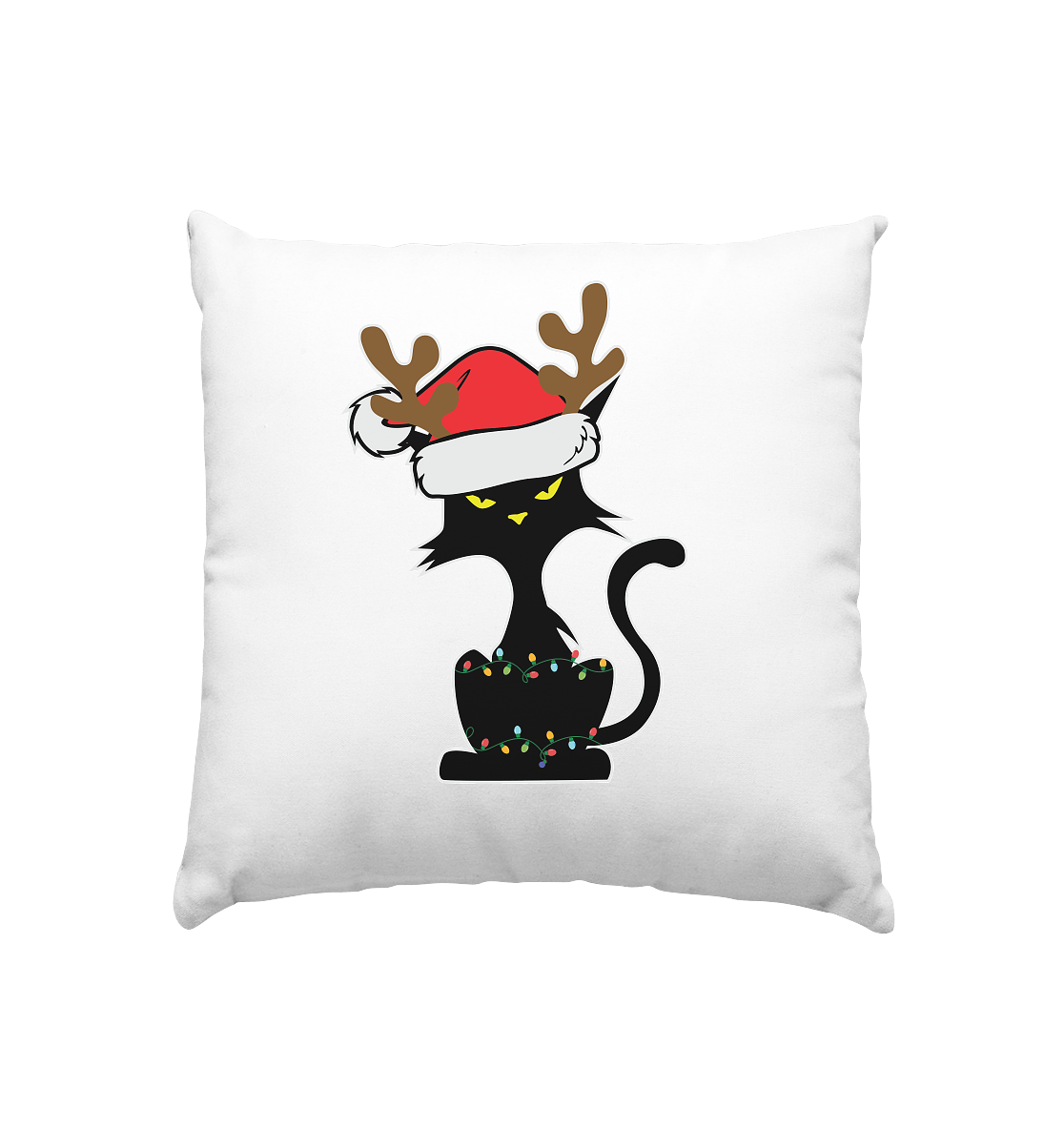 Grumpy Weihnachts Katze Cartoon - Kissen 40x40cm