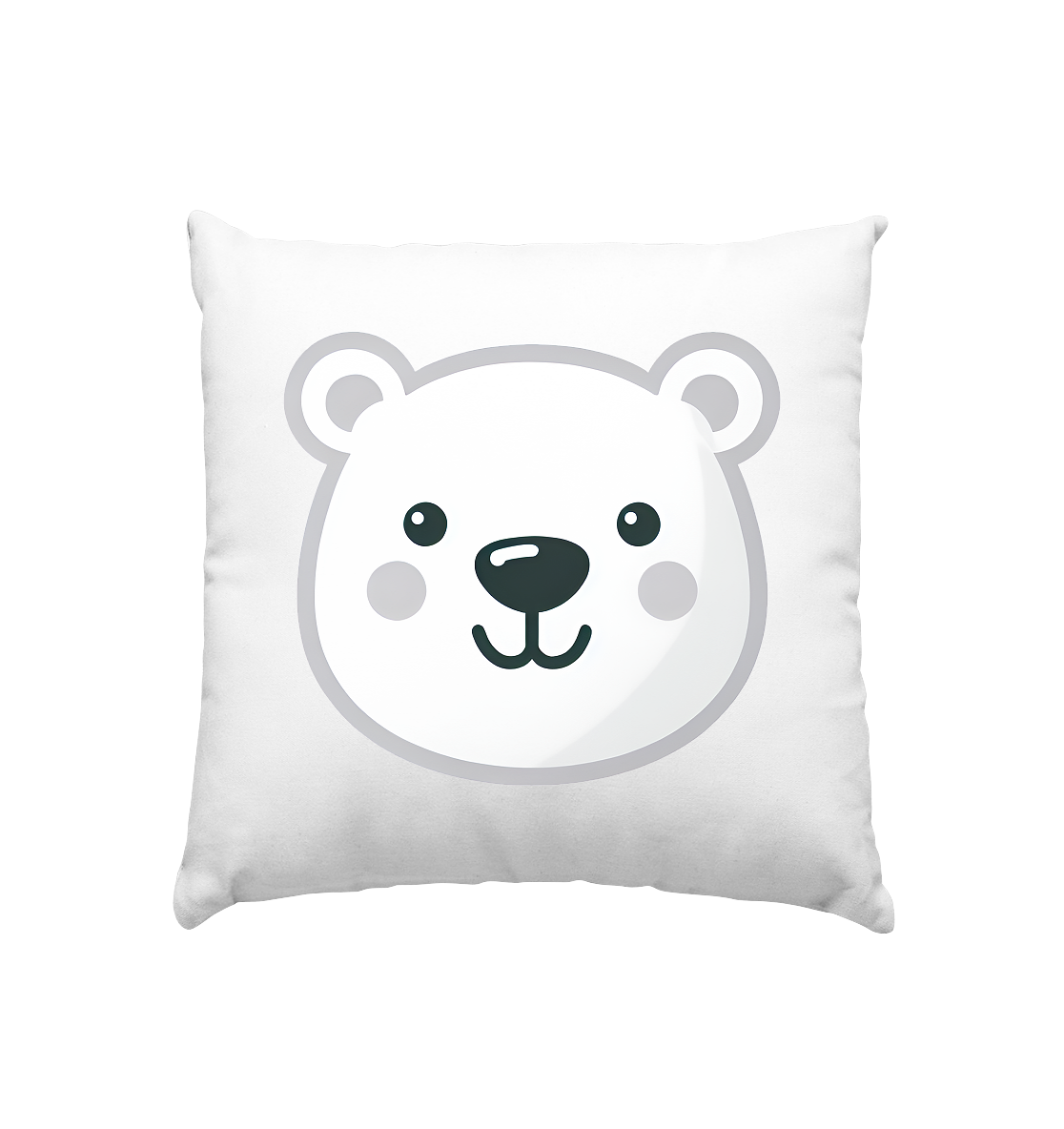 Fröhliche Eisbär Gesicht  - personalisierbar - Kissen 40x40cm