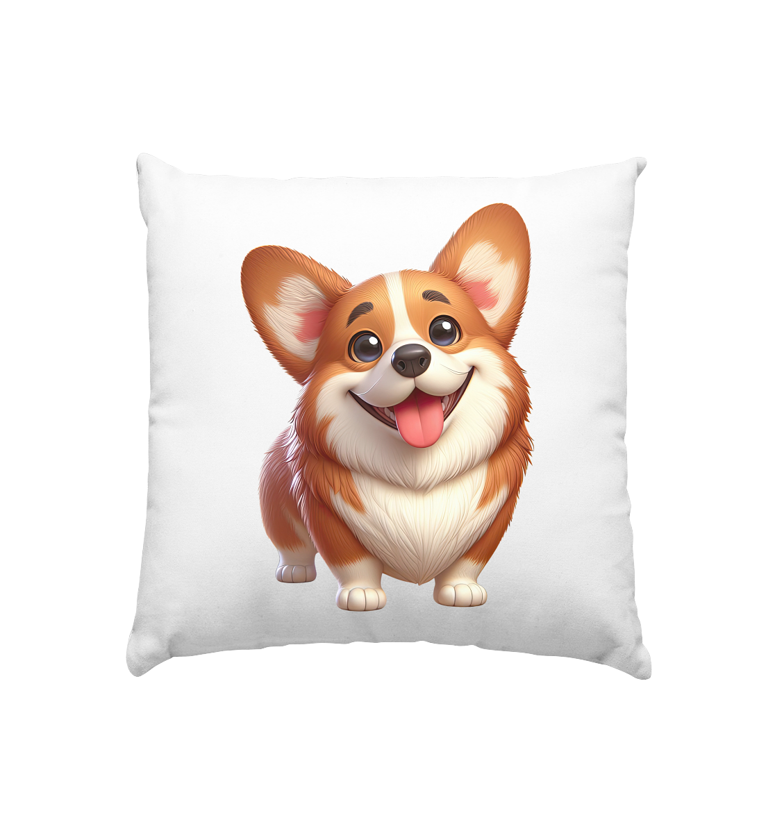 Corgi Hund Cartoon personalisierbar - Kissen 40x40cm