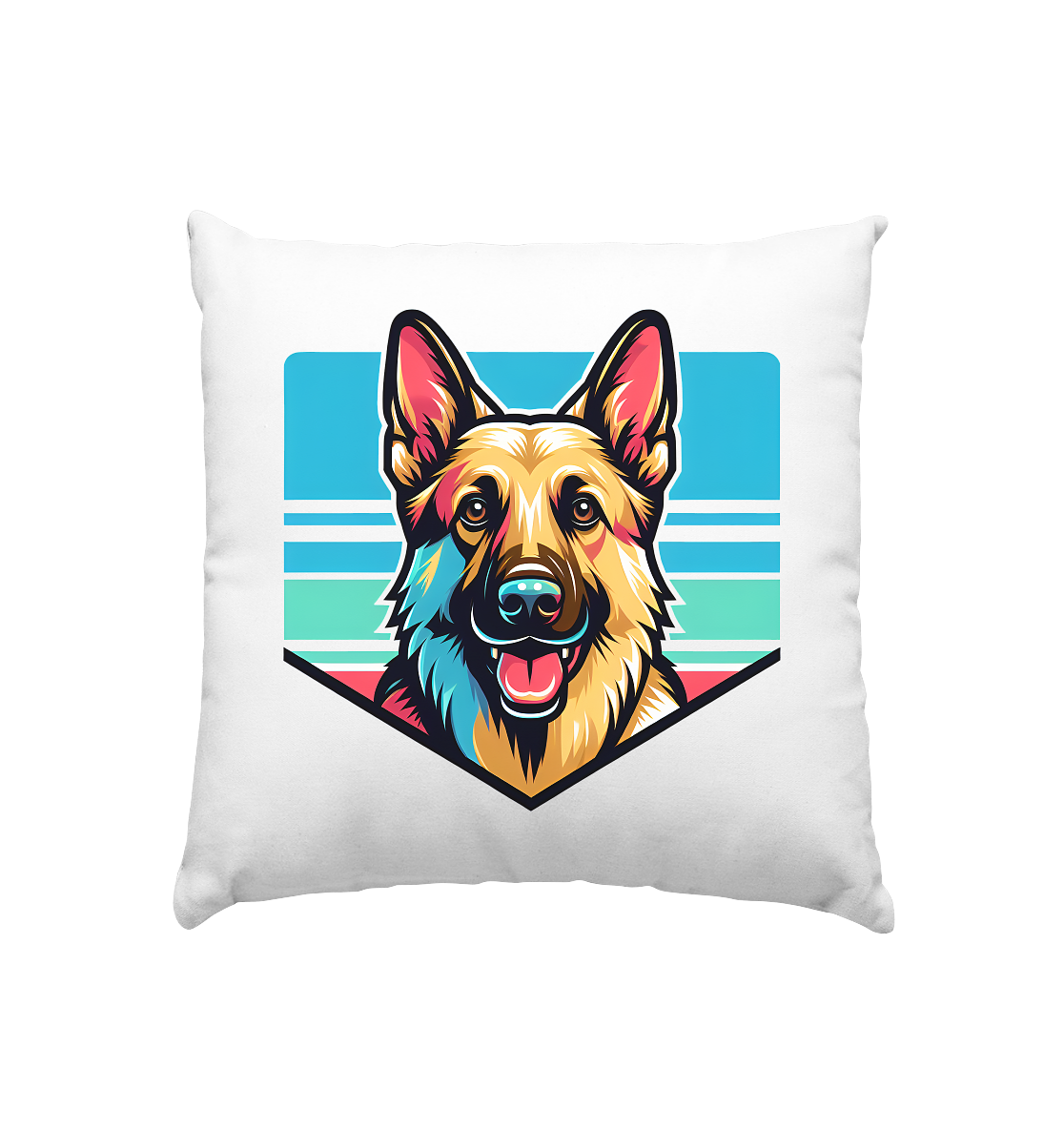 Schäferhund Pop Art - personalisierbar - Kissen 40x40cm