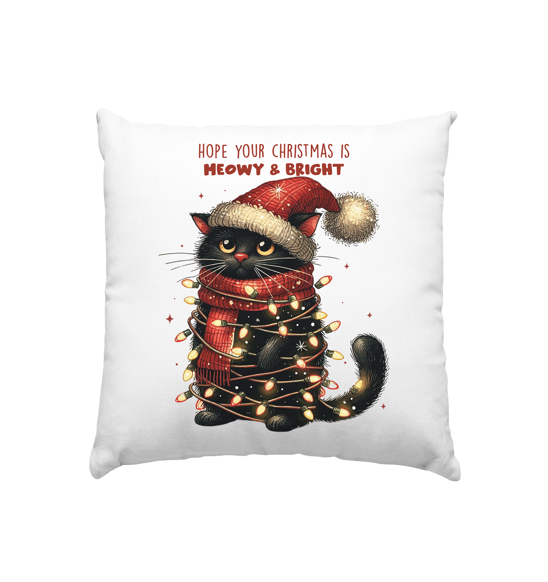 Weihnachts Katze Christmas is Moewy - Kissen 40x40cm