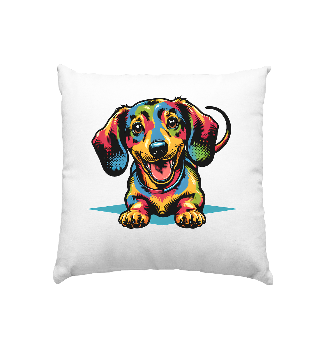 Happy Dackel Pop Art - Kissen 40x40cm