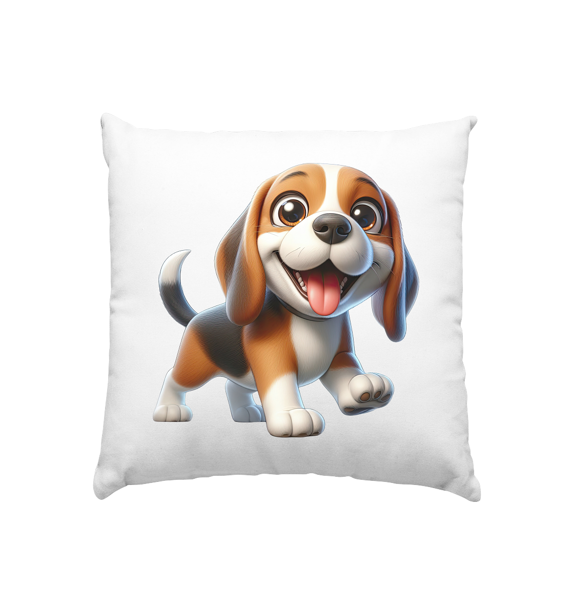 Beagle Cartoon Hund personalisierbar - Kissen 40x40cm
