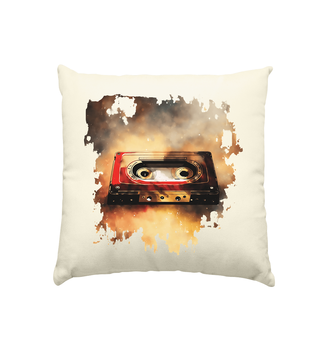 Vintage Tape - Kissen natur 40x40cm