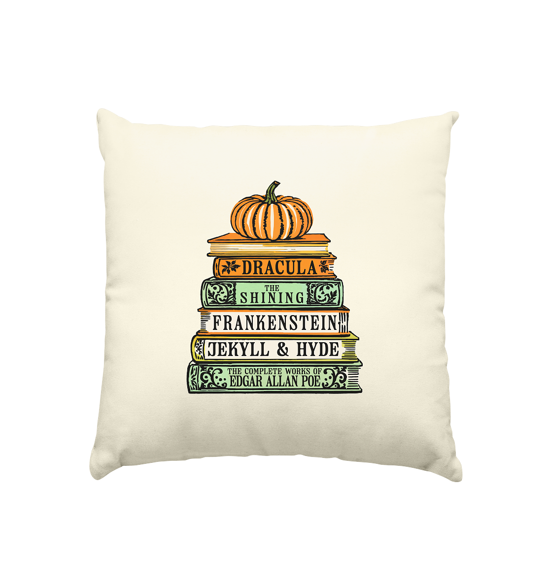Halloween Autoren - Kissen natur 40x40cm
