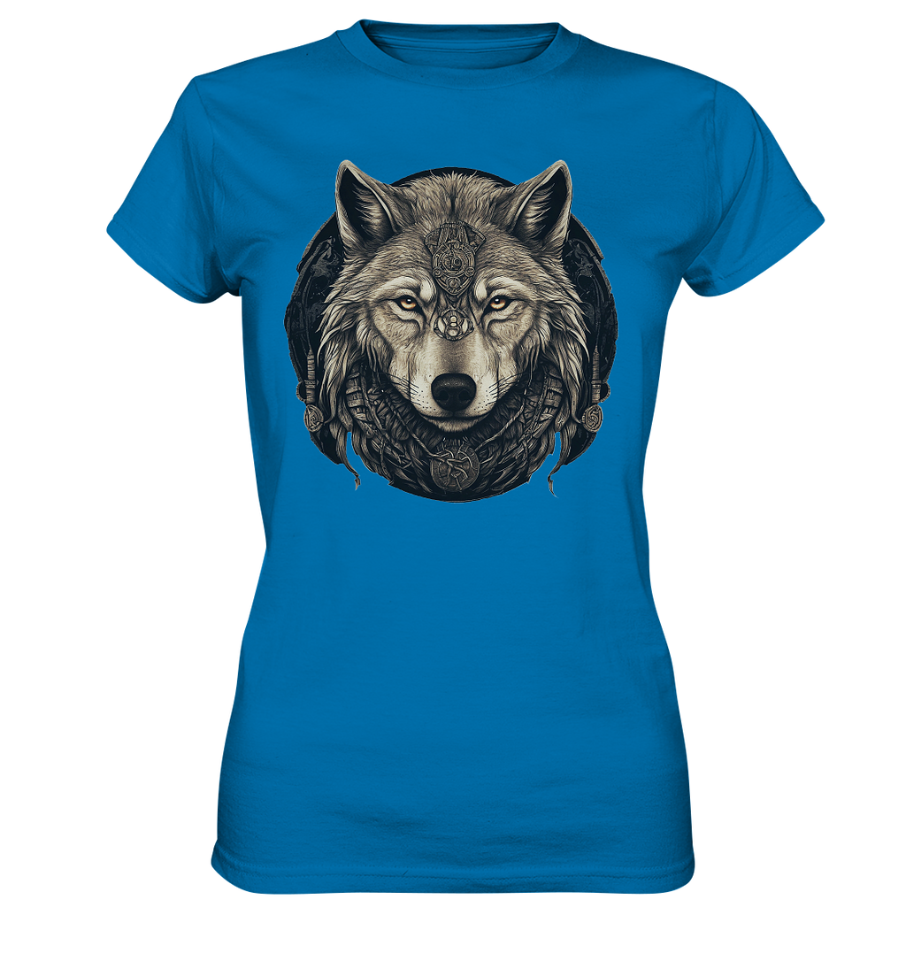 Wolf Fenris Viking Art - Ladies Premium Shirt