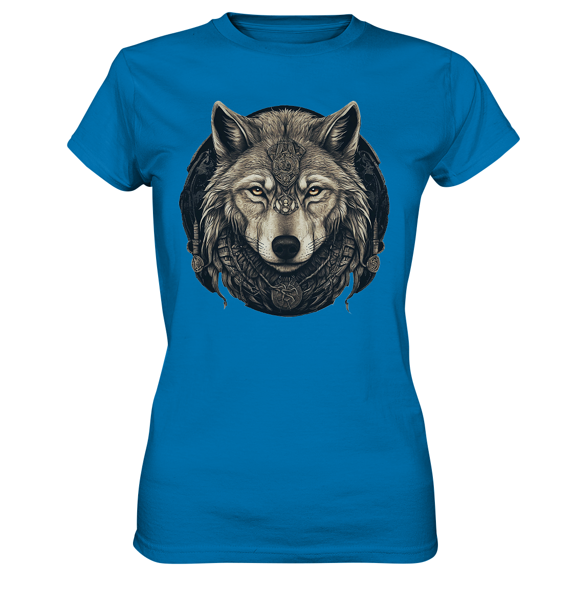Wolf Fenris Viking Art - Ladies Premium Shirt