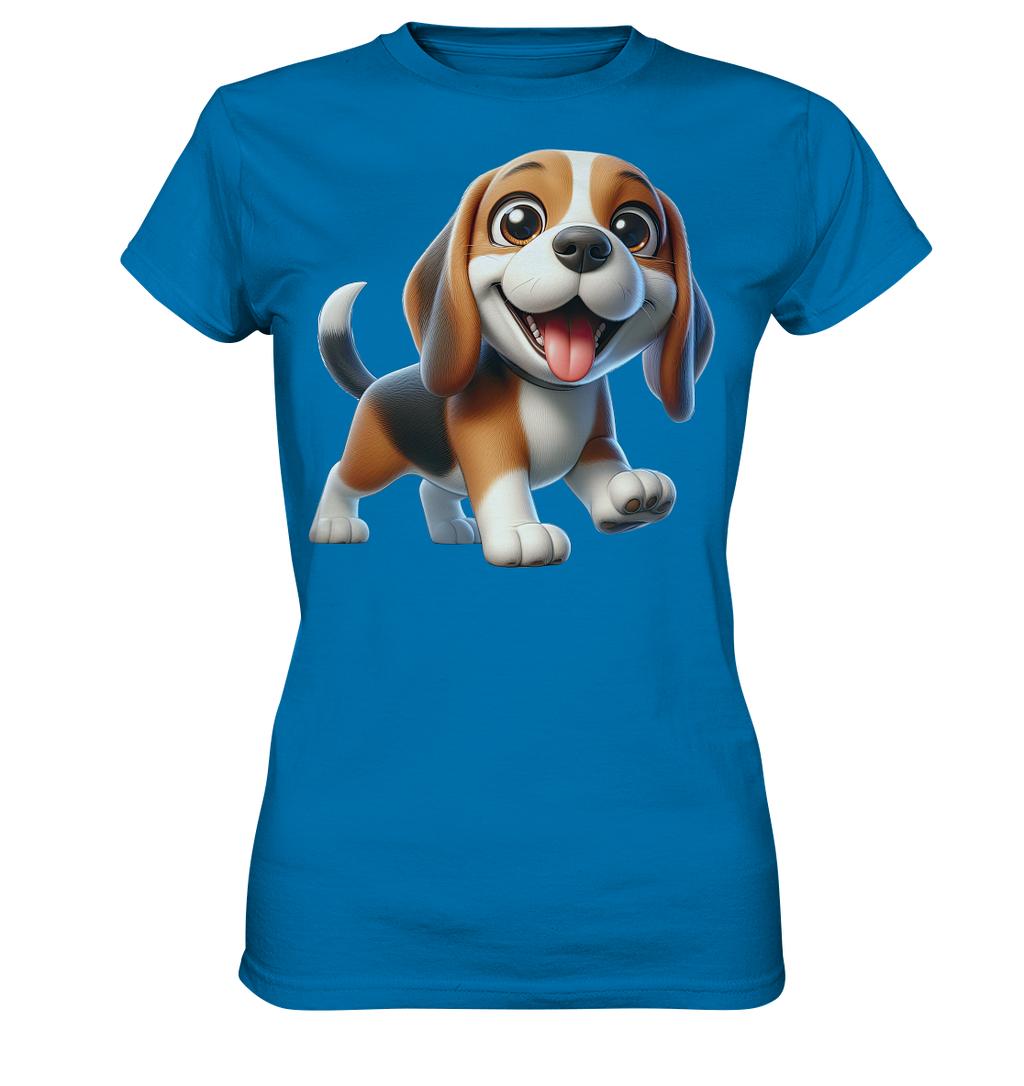 Beagle Cartoon Hund personalisierbar - Ladies Premium Shirt