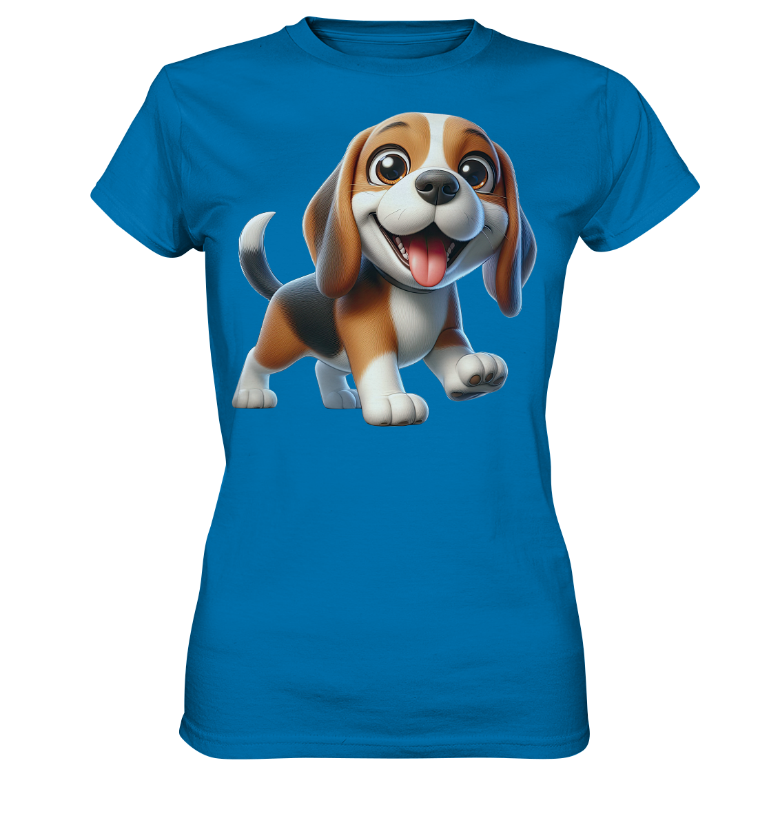 Beagle Cartoon Hund personalisierbar - Ladies Premium Shirt