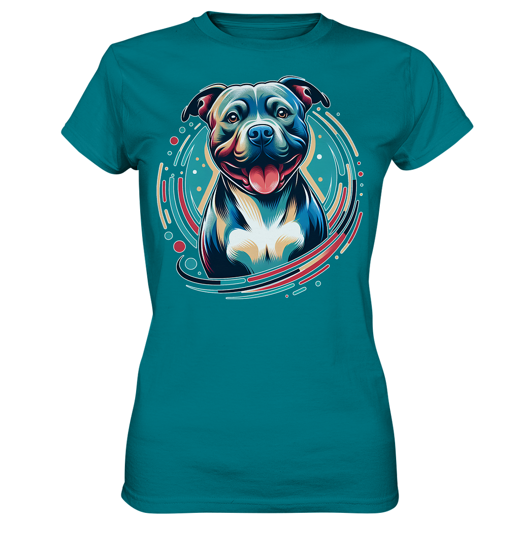 Happy Pittbull / Staffy PopArt - Ladies Premium Shirt