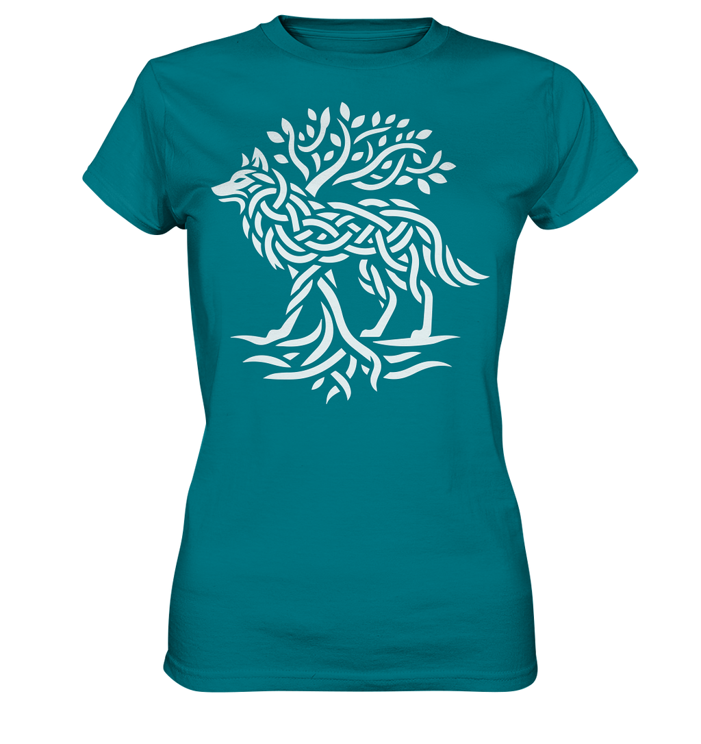 Keltischer Lebensbaum Wolf - Ladies Premium Shirt