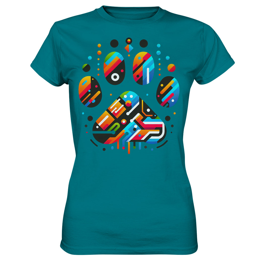 Y2K Technisch Design Pfote  - Ladies Premium Shirt