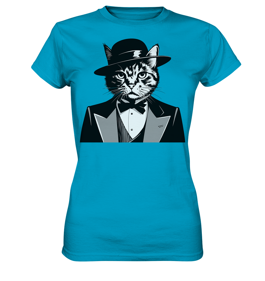 Godfather Katze Mafia - personalisierbar  - Ladies Premium Shirt