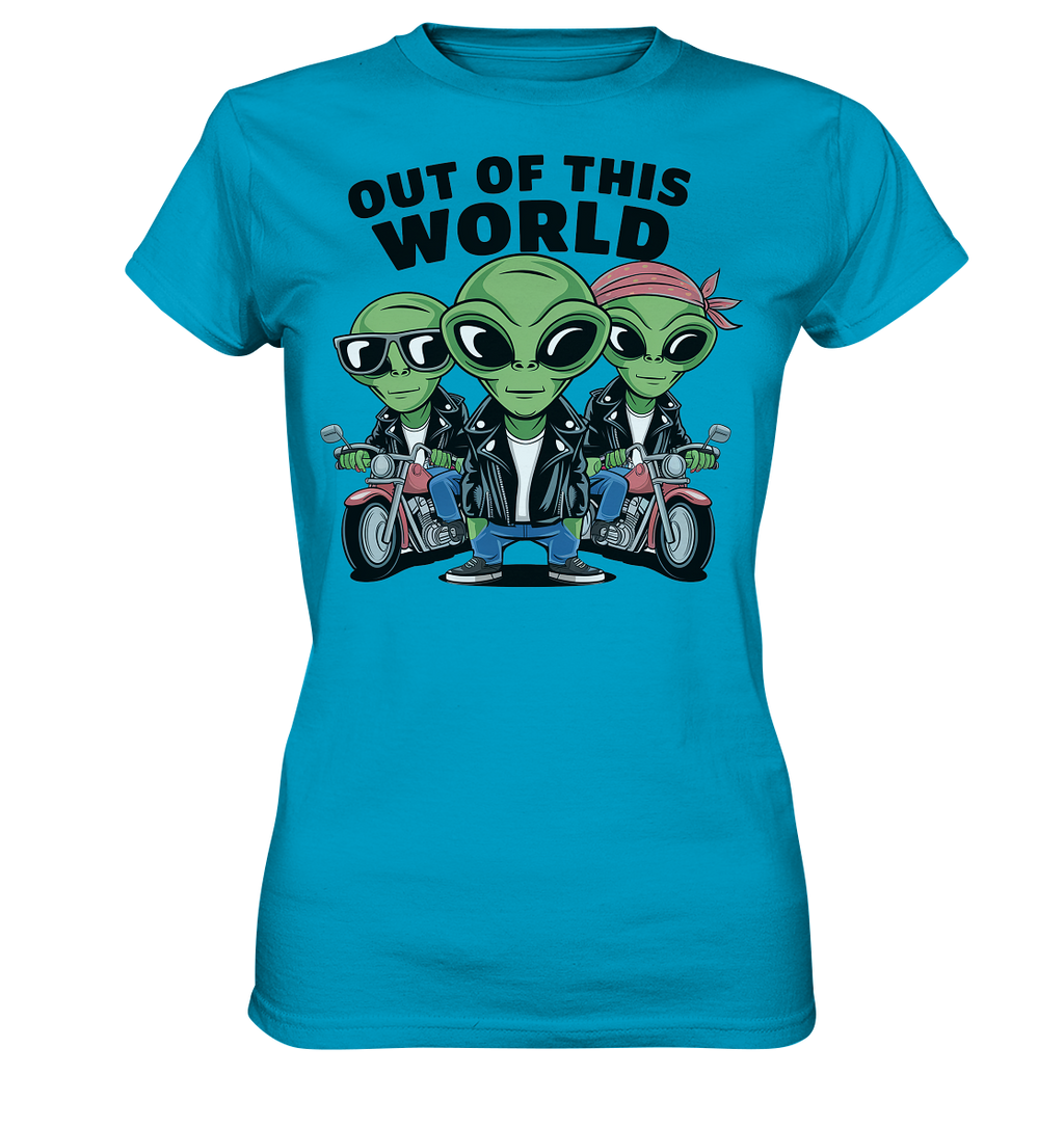 Out of this World Alien Biker - Ladies Premium Shirt