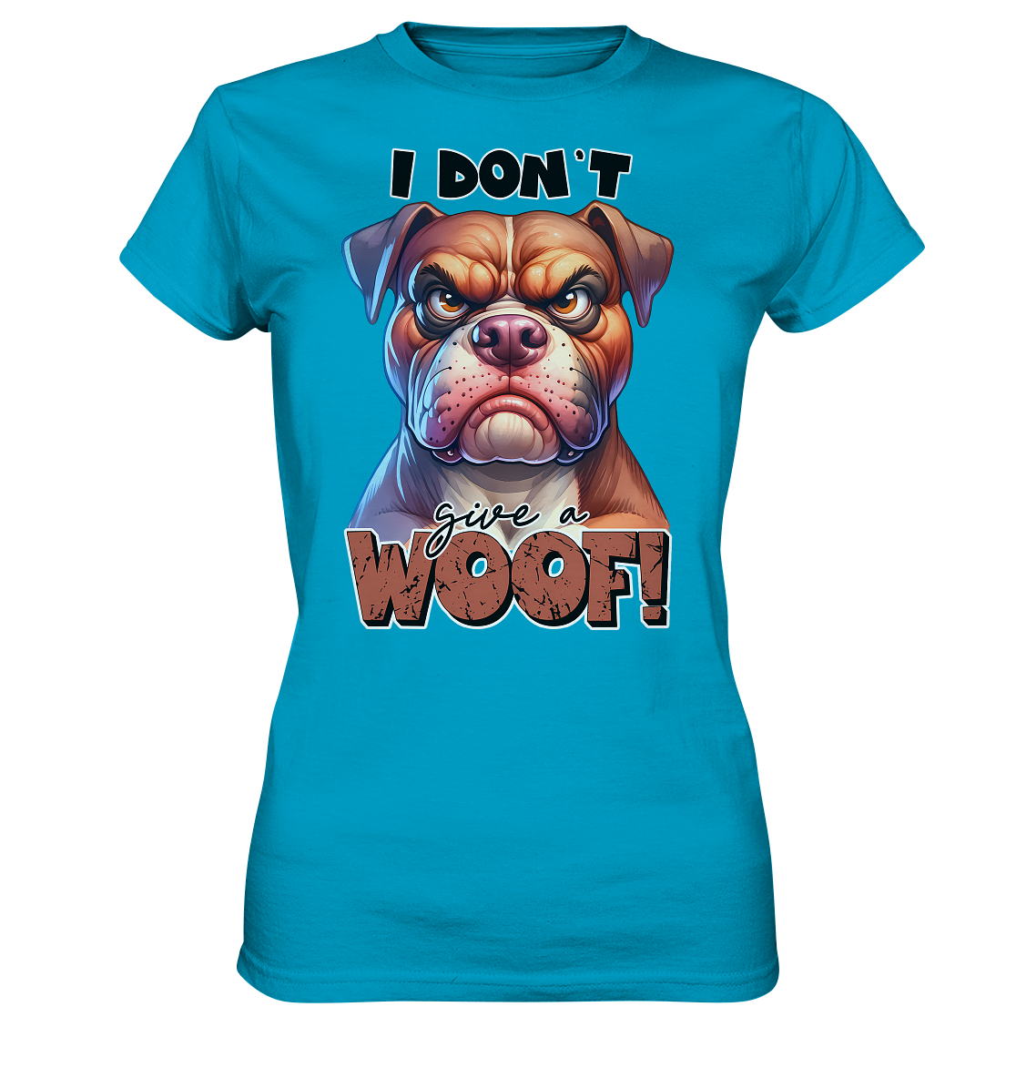 I don't give a woof - Fun Hunde Cartoon - Ladies Premium Shirt