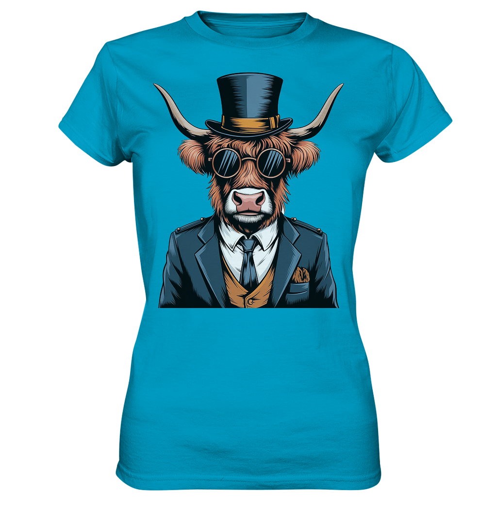Highland Cow Steampunk - Ladies Premium Shirt