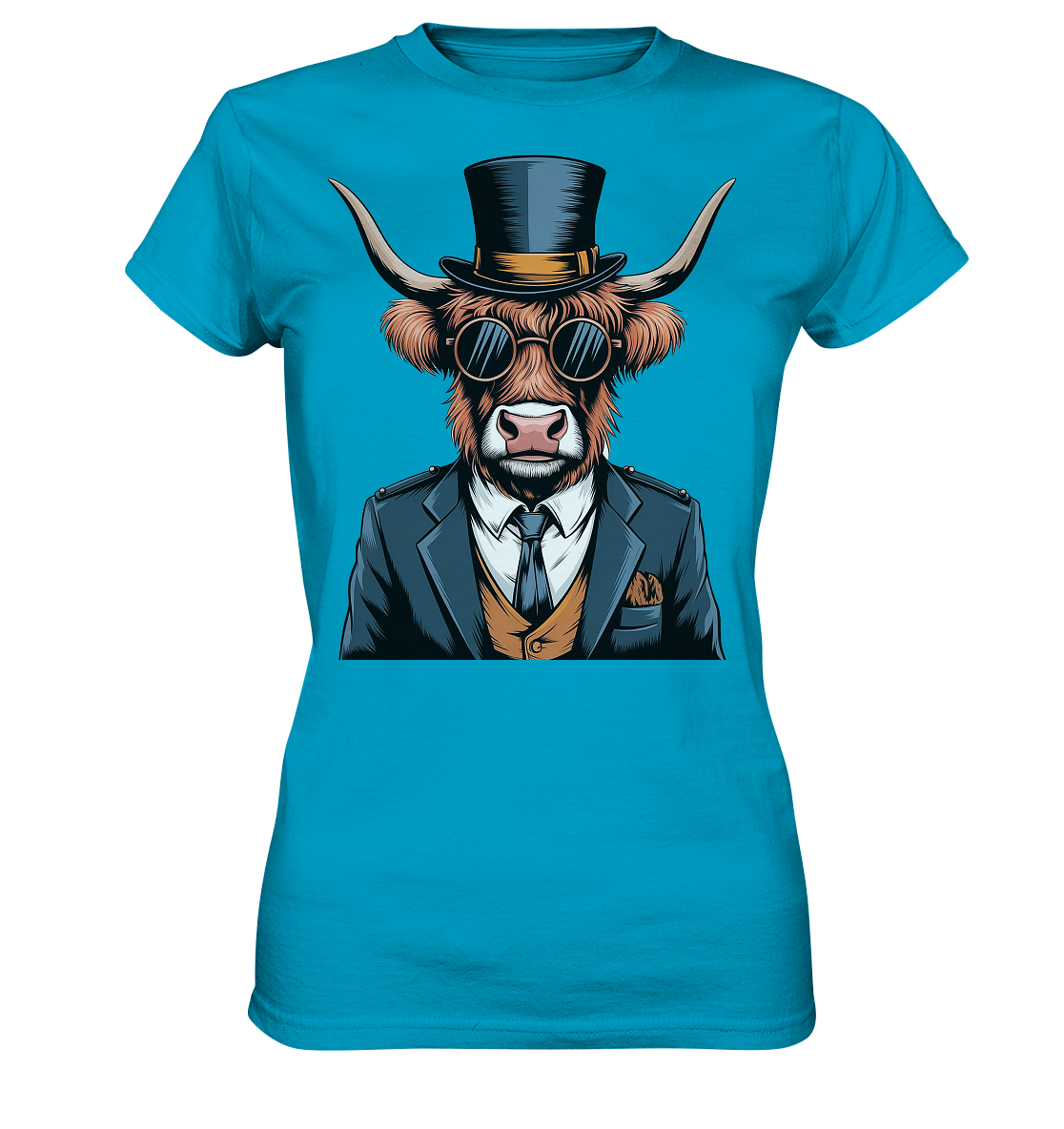 Highland Cow Steampunk - Ladies Premium Shirt