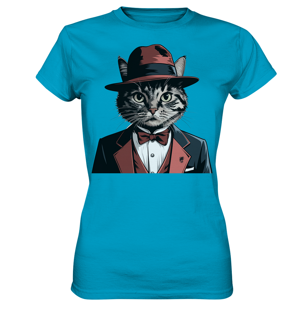 Godfather Catmother Katze Mafia - personalisierbar  - Ladies Premium Shirt