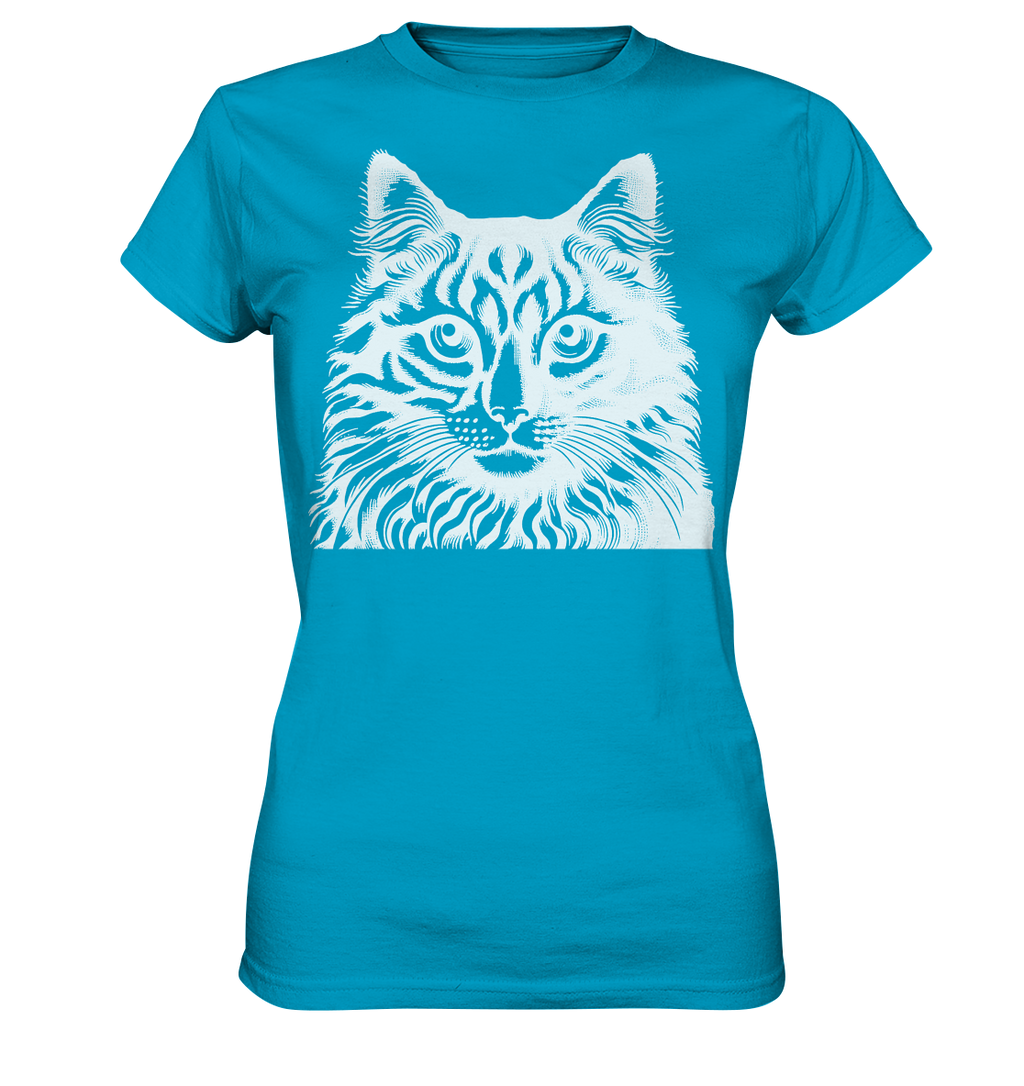 Katze Stempel - Ladies Premium Shirt