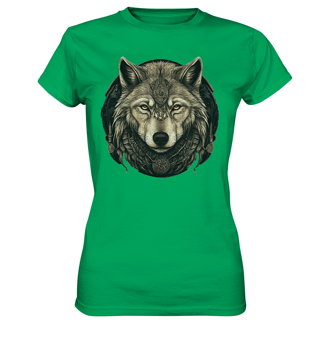 Wolf Fenris Viking Art - Ladies Premium Shirt