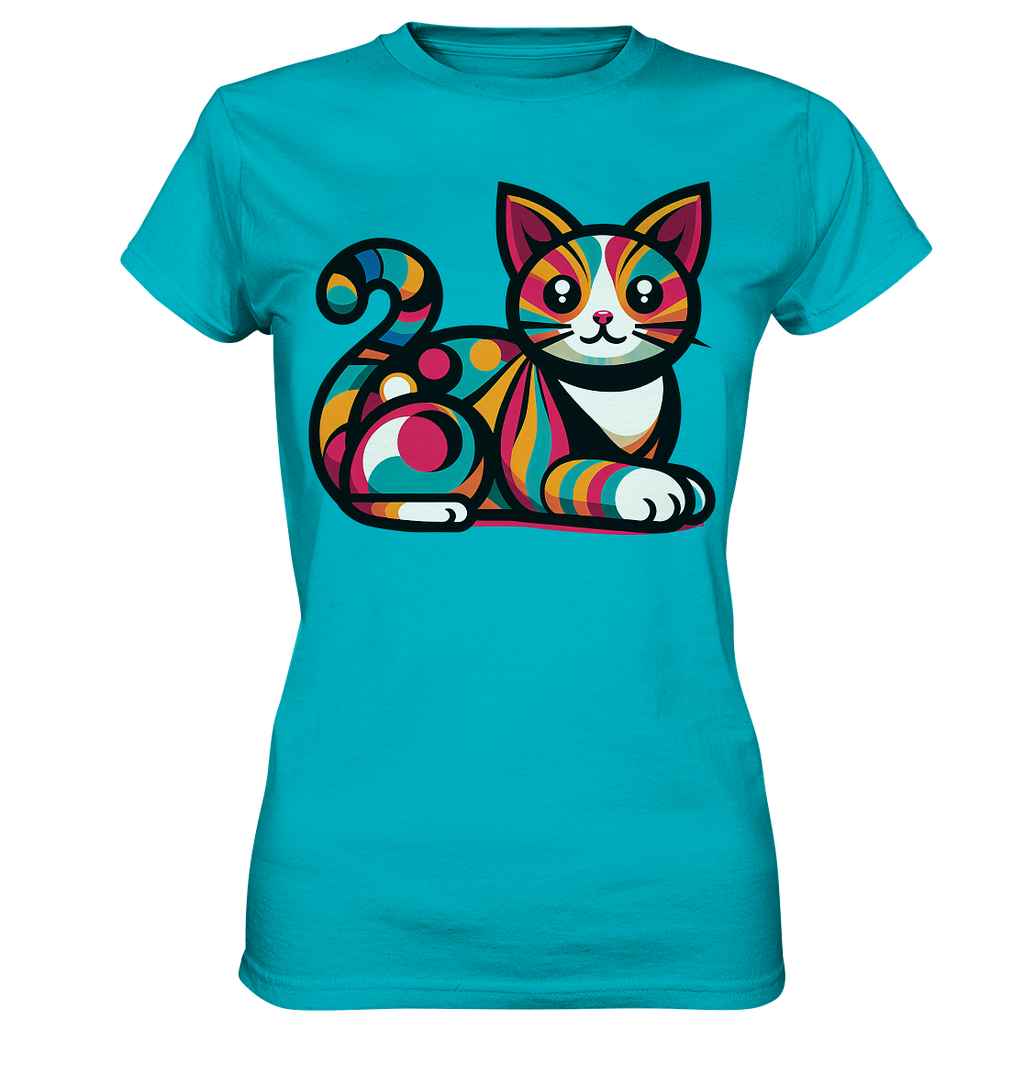 Katze Popart Design - Ladies Premium Shirt