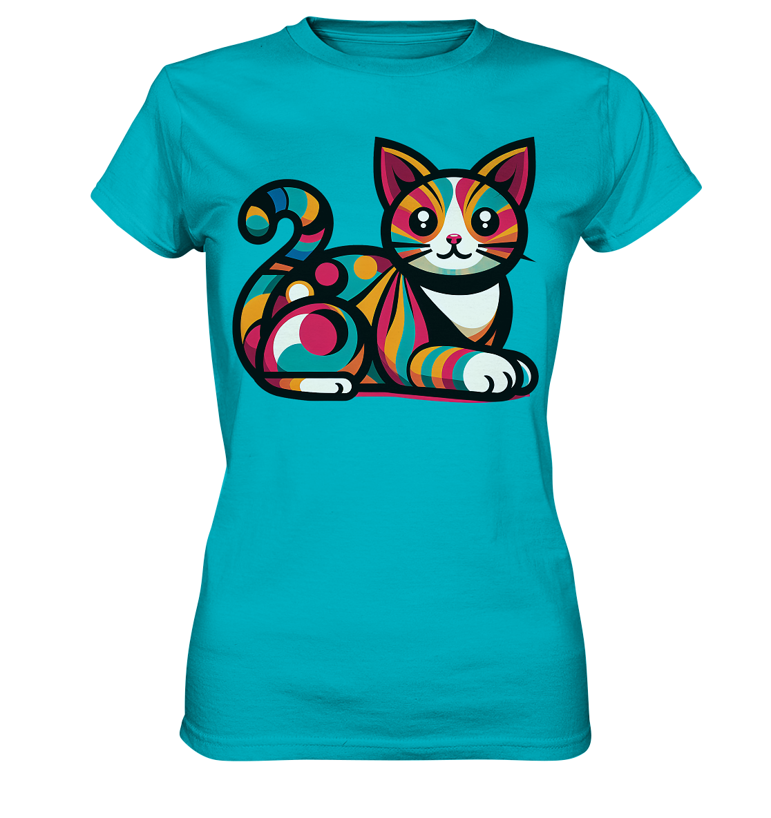 Katze Popart Design - Ladies Premium Shirt