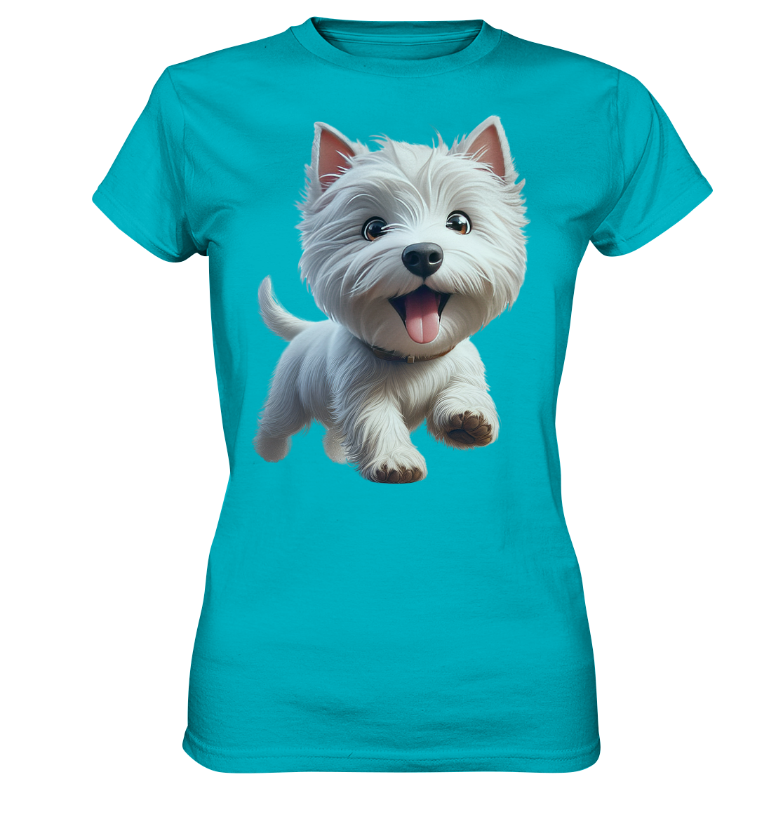 West Highland Terrier Catoon - personalisierbar - Ladies Premium Shirt