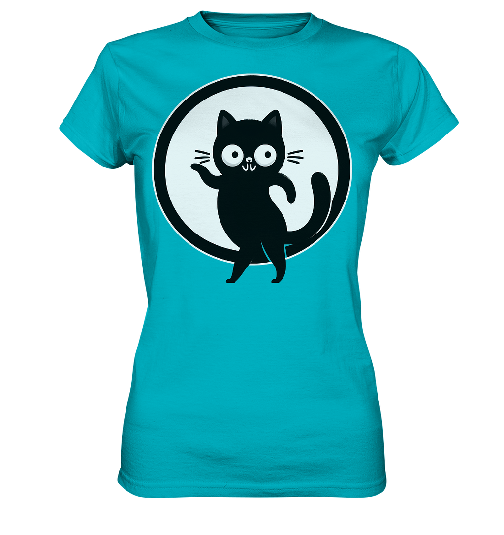 Dancing Cat Logo - Ladies Premium Shirt
