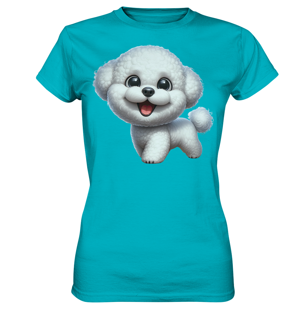Bichon Frisé Cartoon personalisierbar - Ladies Premium Shirt