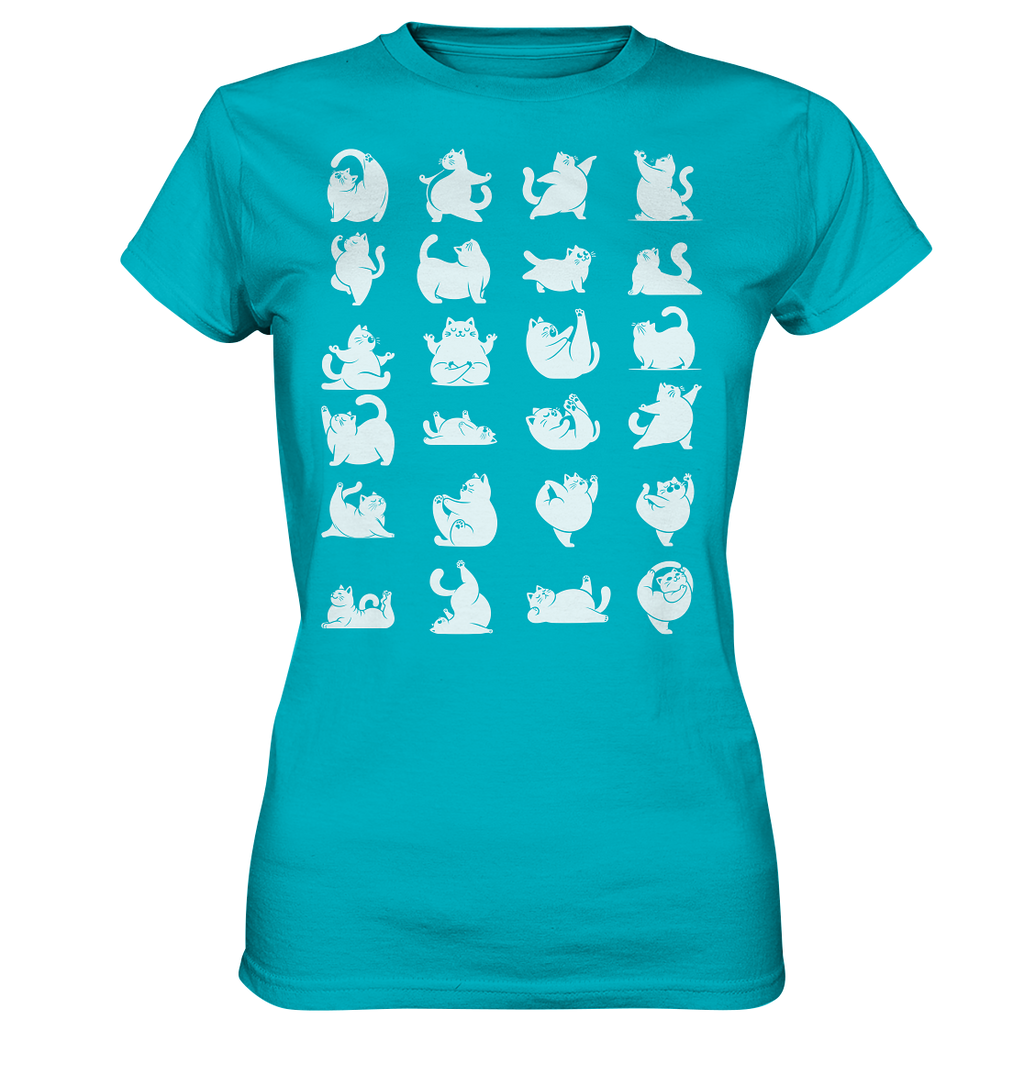 Katzen Yoga / Cat Yoga Fun - personalisierbar - Ladies Premium Shirt