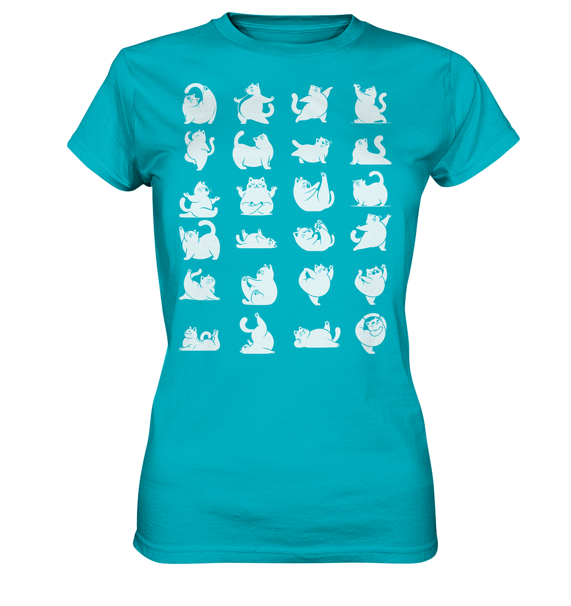Katzen Yoga / Cat Yoga Fun - personalisierbar - Ladies Premium Shirt
