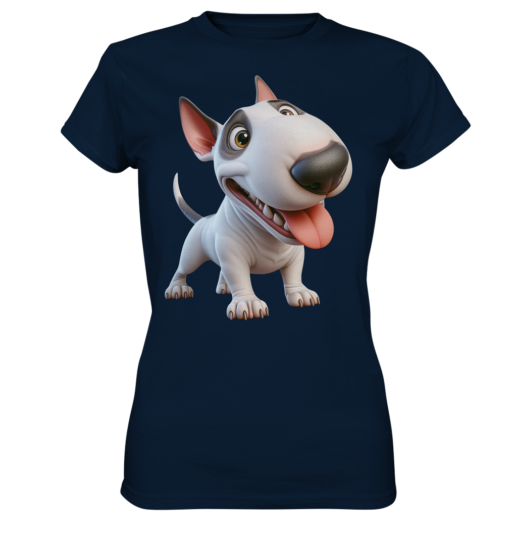 Bullterrier Cartoon personalisierbar - Ladies Premium Shirt