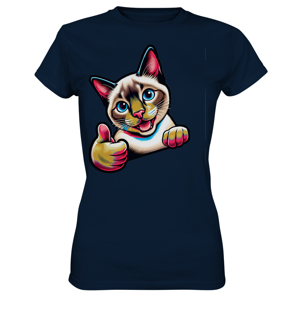 Siamkatze Pop Art - personalisierbar - Ladies Premium Shirt