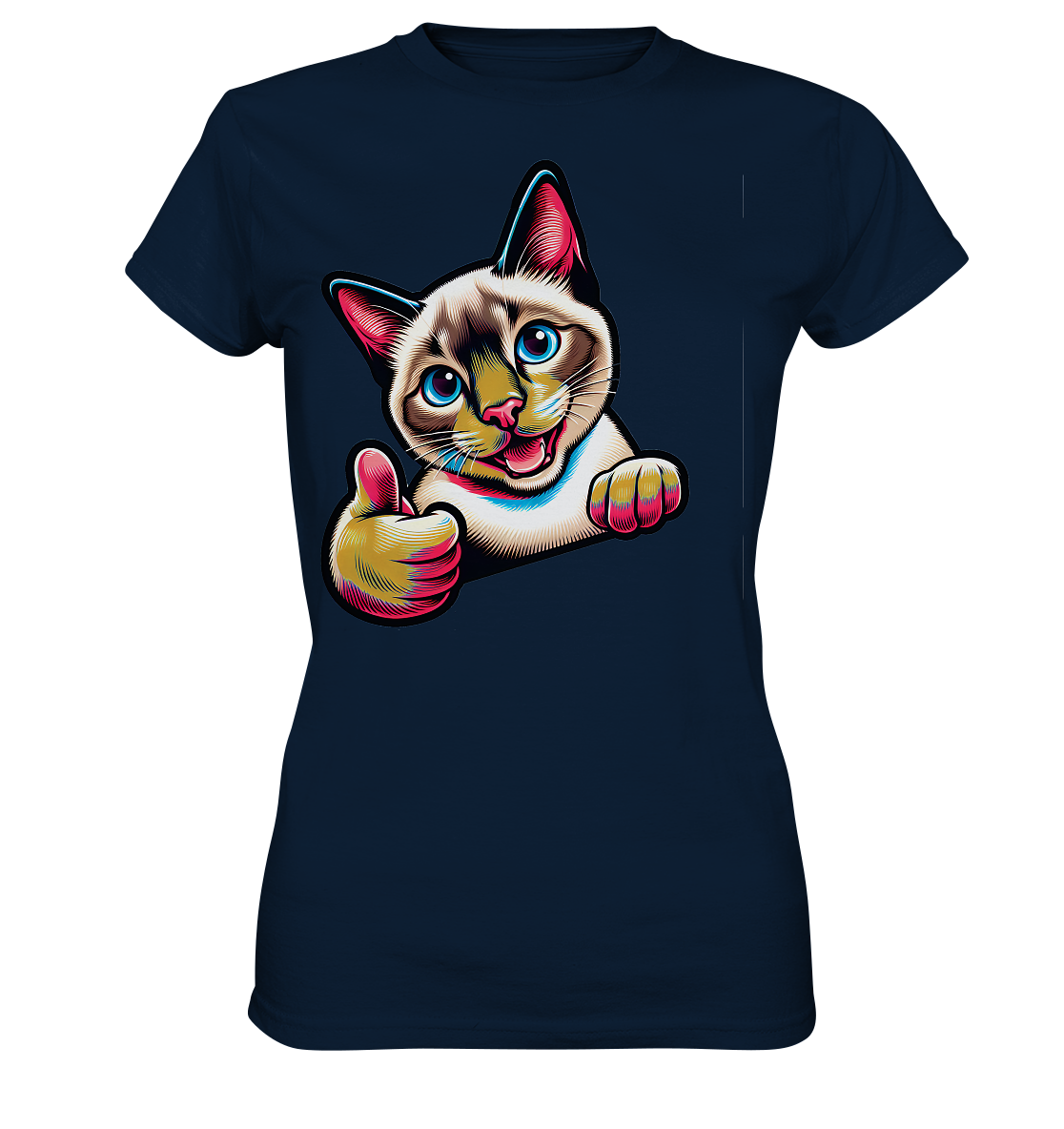 Siamkatze Pop Art - personalisierbar - Ladies Premium Shirt