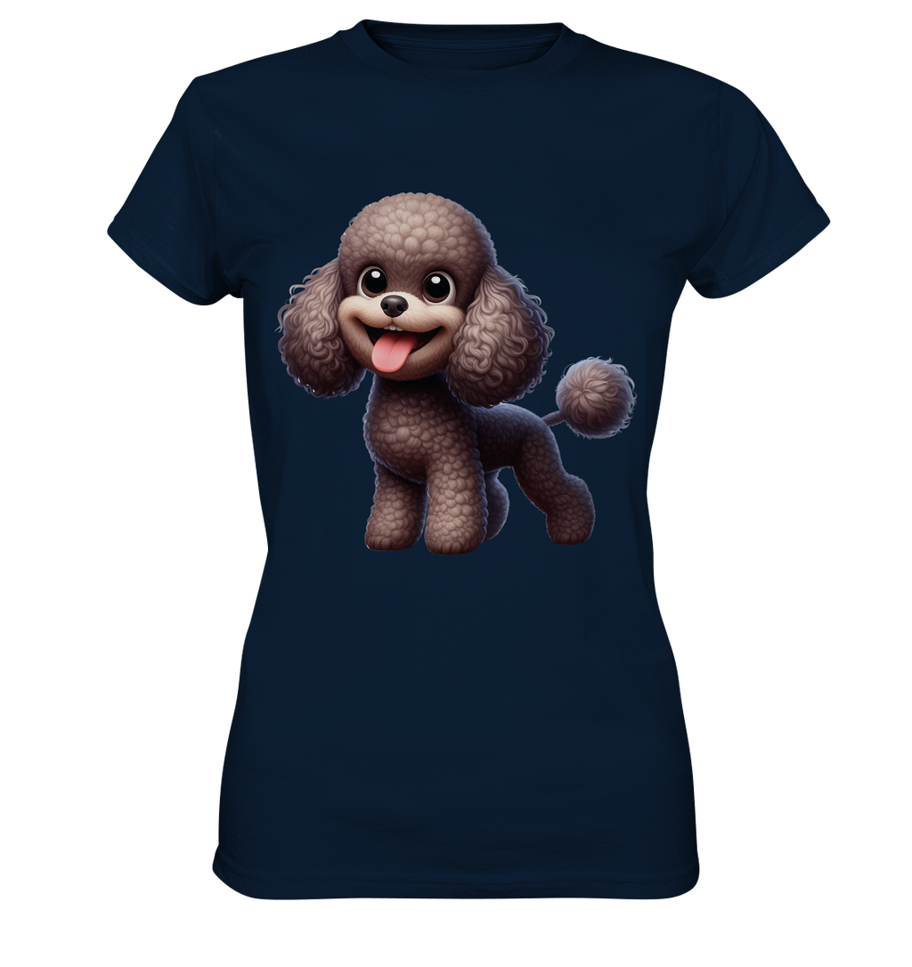 Pudel Comic - personalisierbar - Ladies Premium Shirt
