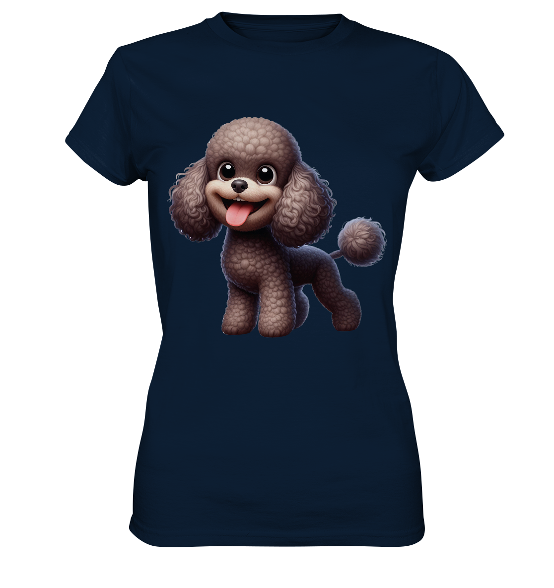 Pudel Comic - personalisierbar - Ladies Premium Shirt