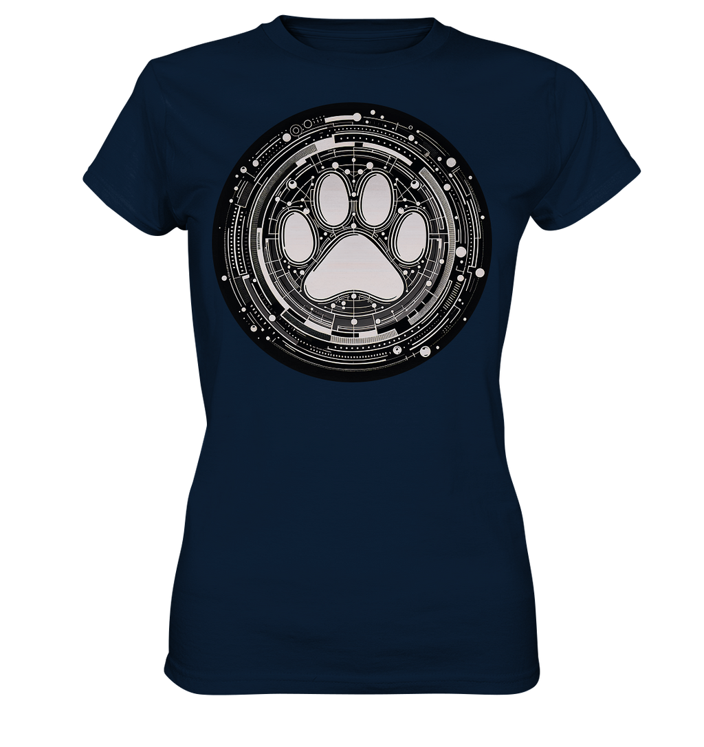 Pfote in Modern Technik design - Ladies Premium Shirt