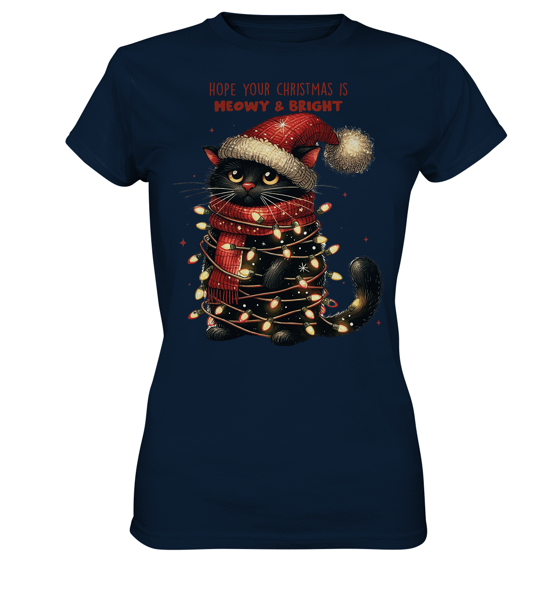 Weihnachts Katze Christmas is Moewy - Ladies Premium Shirt