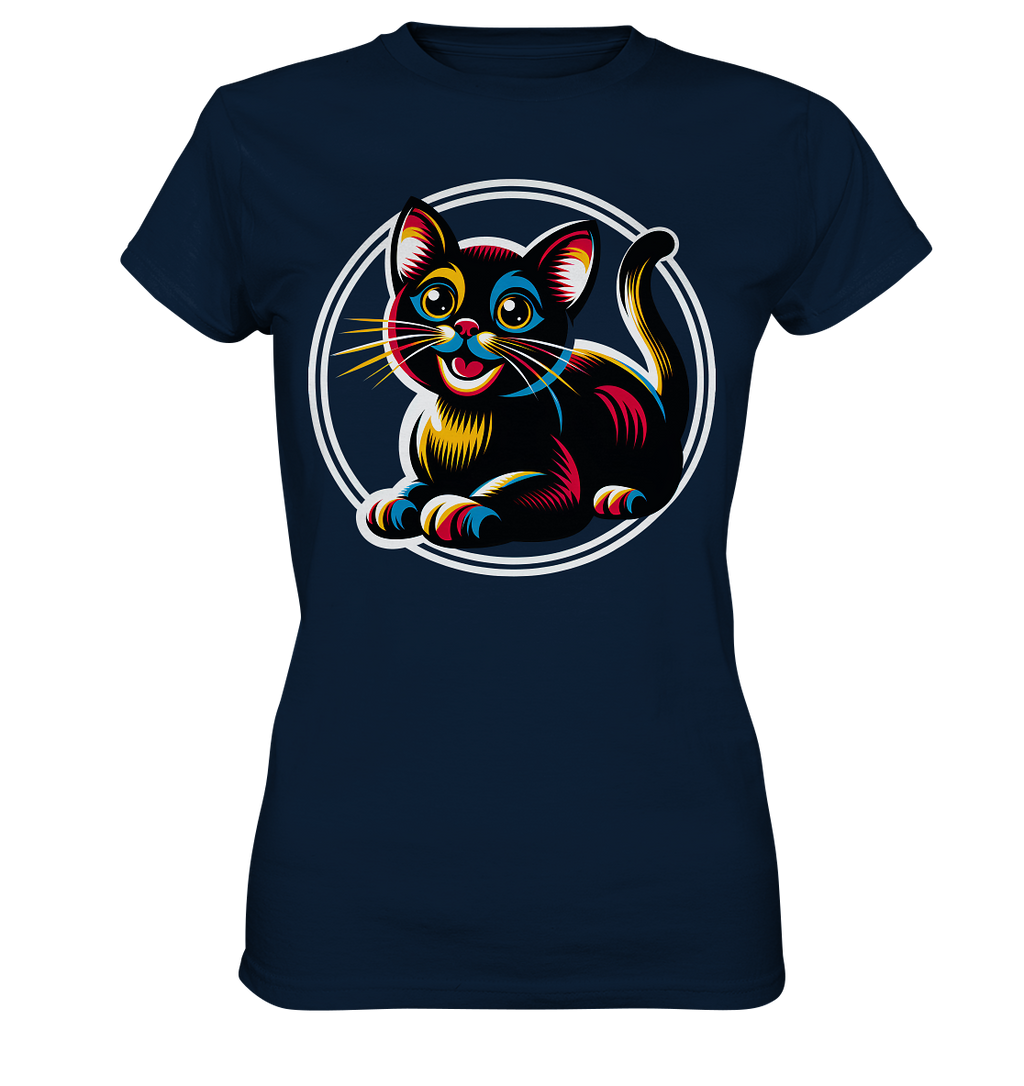 Kätzchen Pop Art - personalisierbar - Ladies Premium Shirt